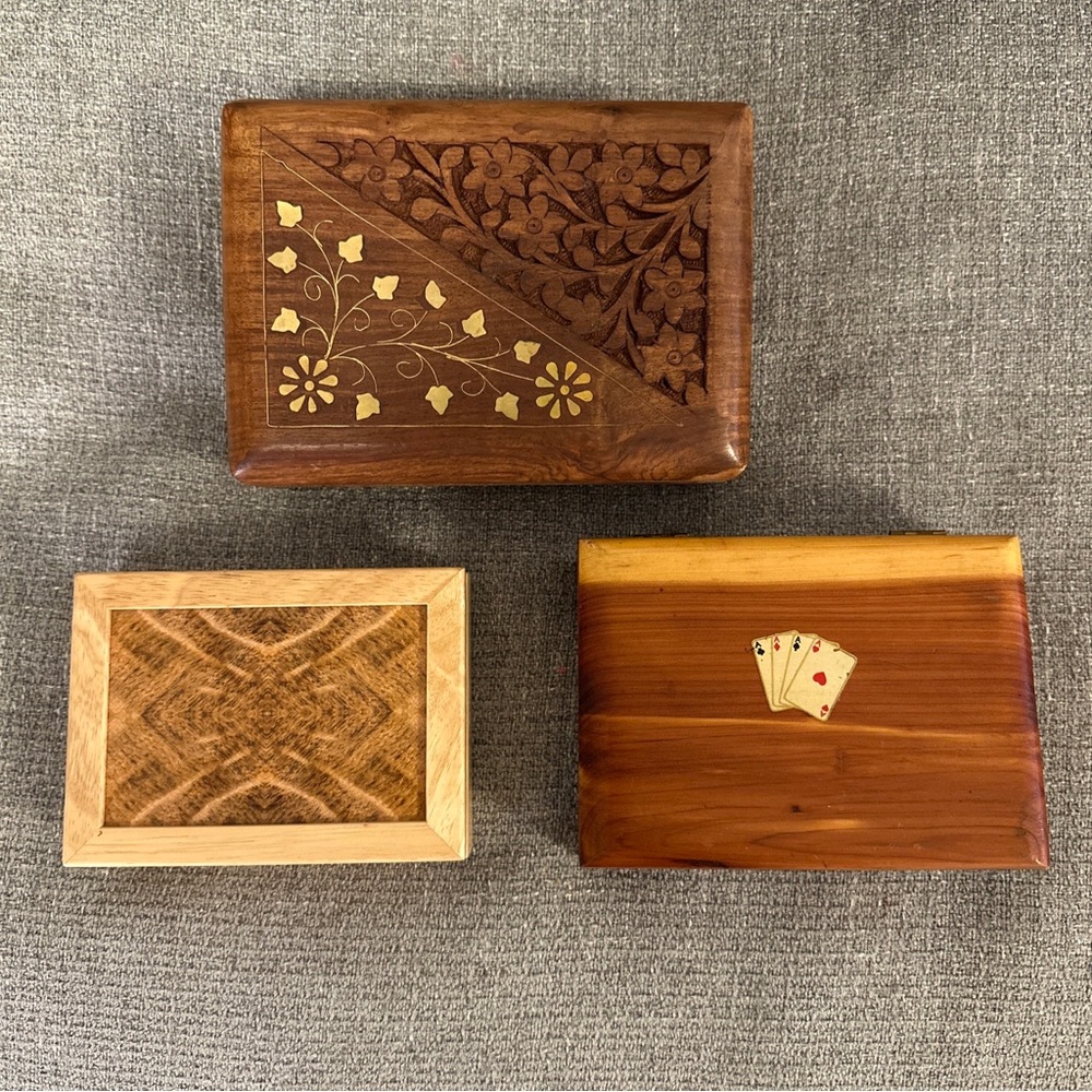 Amazing Vintage wooden box. Set‎ of 3.